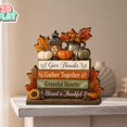 Christian Thanksgiving Wooden Book Stack Decor, Give Thanks to God Sign ...