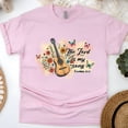 thumbnail image 1 of Christian The Lord Is My Song Exodus 15:2 Bible Verse T-Shirt, Light Pink, Size S, 1 of 6