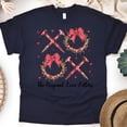 thumbnail image 1 of Christian "The Original Love Letters" T-Shirt - Crown of Thorns and Nails Design, Navy, Size 5XL, 1 of 4