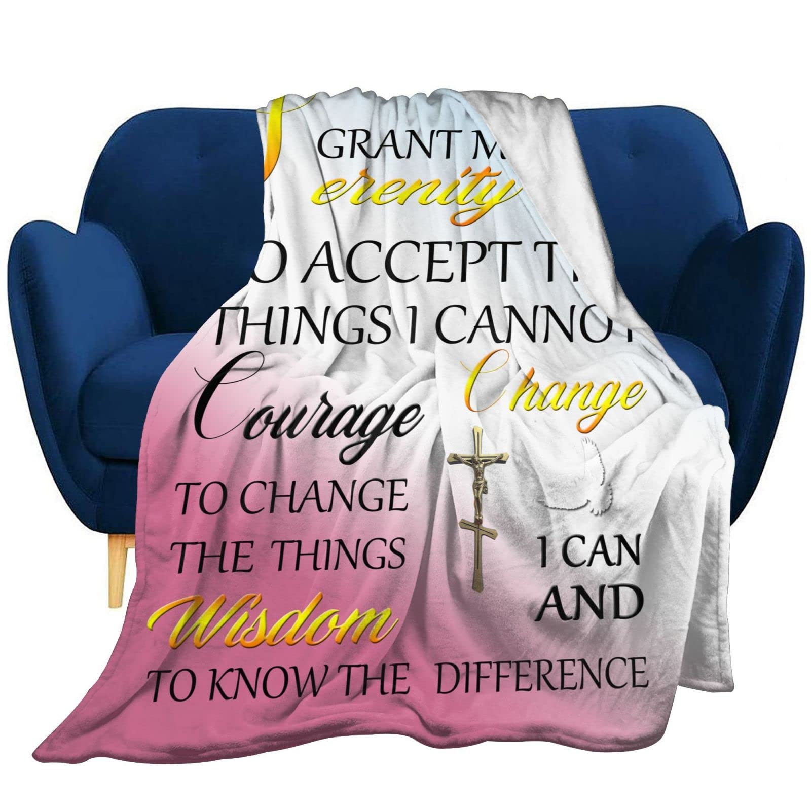 Christian Throw Blanket Religious Gifts Inspirational Fluffy Soft