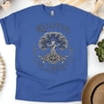 thumbnail image 1 of Christian Tree of Faith T-Shirt – Rooted in Christ Colossians 2:7 Graphic Tee, Royal, Size M, 1 of 6