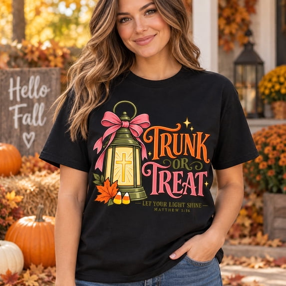 Christian Trunk Or Treat Lantern Fall T-Shirt - Walmart.com