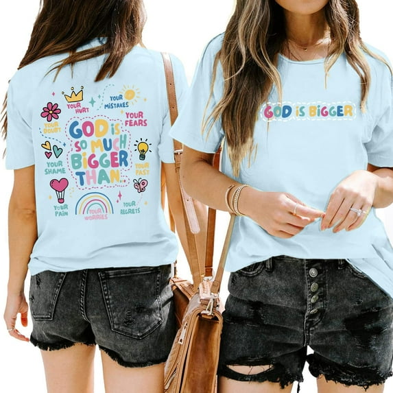 Christian Tshirts for Women Faith T Shirts Jesus God Shirts Religious Gifts Tee