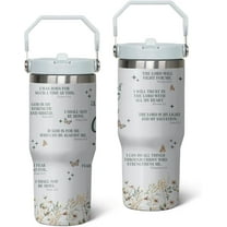 Christian Tumbler Inspiration Christian Gift for Women, Bible Verse Religious Coffee Cup, Religious Gifts For Mom Sister Grandma, I Am A Child of God 30 Oz Stainless Steel Tumbler With Handle & Straw