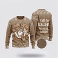 thumbnail image 1 of Christian Ugly Christmas Sweater, Christian Autumn Maple Flower Ugly Christmas Sweater, Religious Christmas Sweaters, 1 of 2