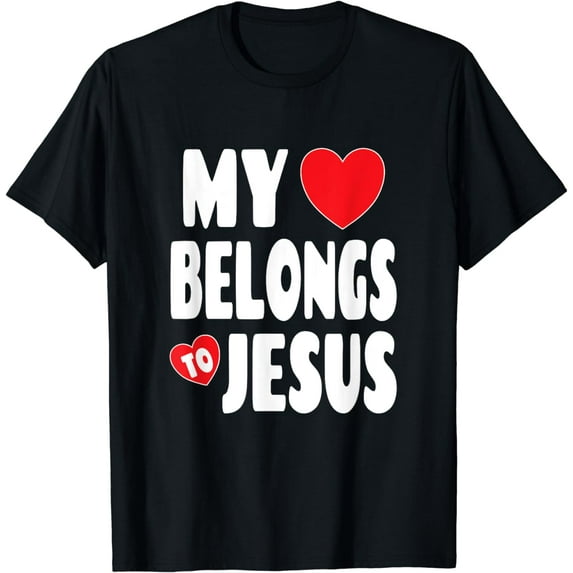 Christian Valentine Graphic Art - My Heart Belongs To Jesus T-Shirt