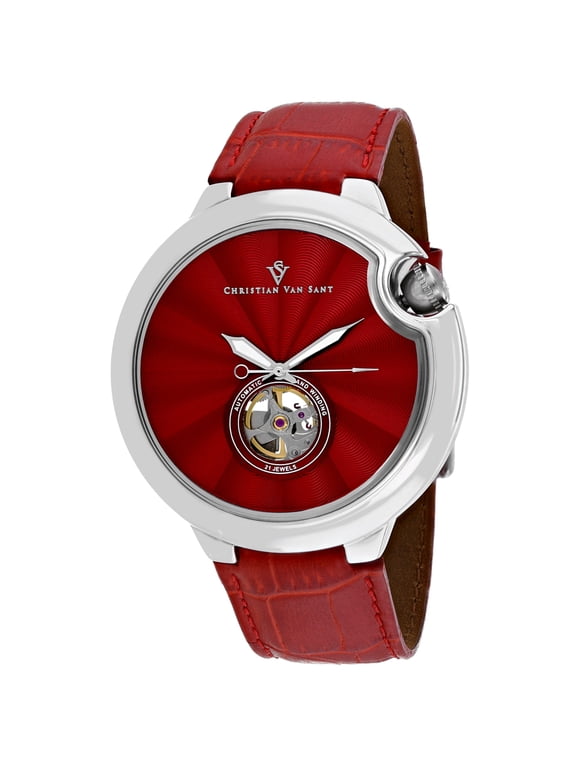 Men's Cyclone Automatic Red Dial Watch - CV0142