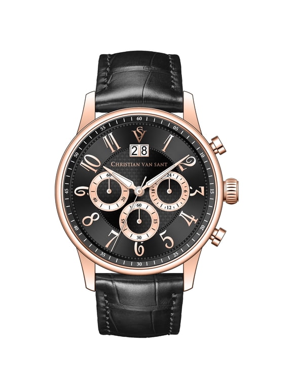 Men's Heritage Black Dial Watch - CV3944