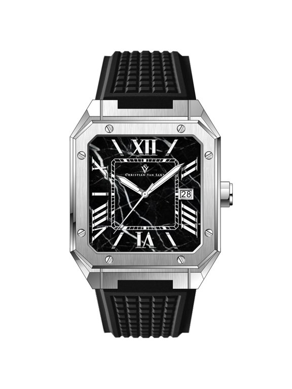 Men's Mosaic Black Dial Watch - CV6180