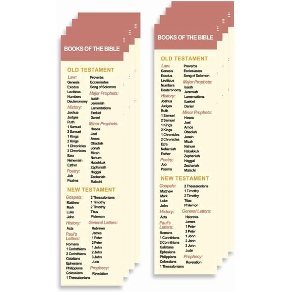 Christian Verses Bookmark | Page Marker Divider | Books of The Bible (Pack of 8)