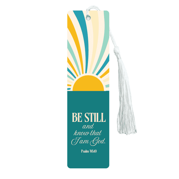 Christian Verses Metal Bookmark | Page Marker Divider | Be Still and Know That I Am God (Psalm 46:10)