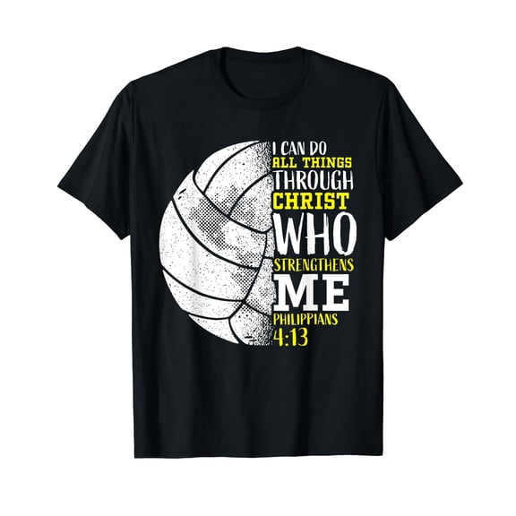 Christian Volleyball Shirt I Can Do All Things Philippians T-Shirt