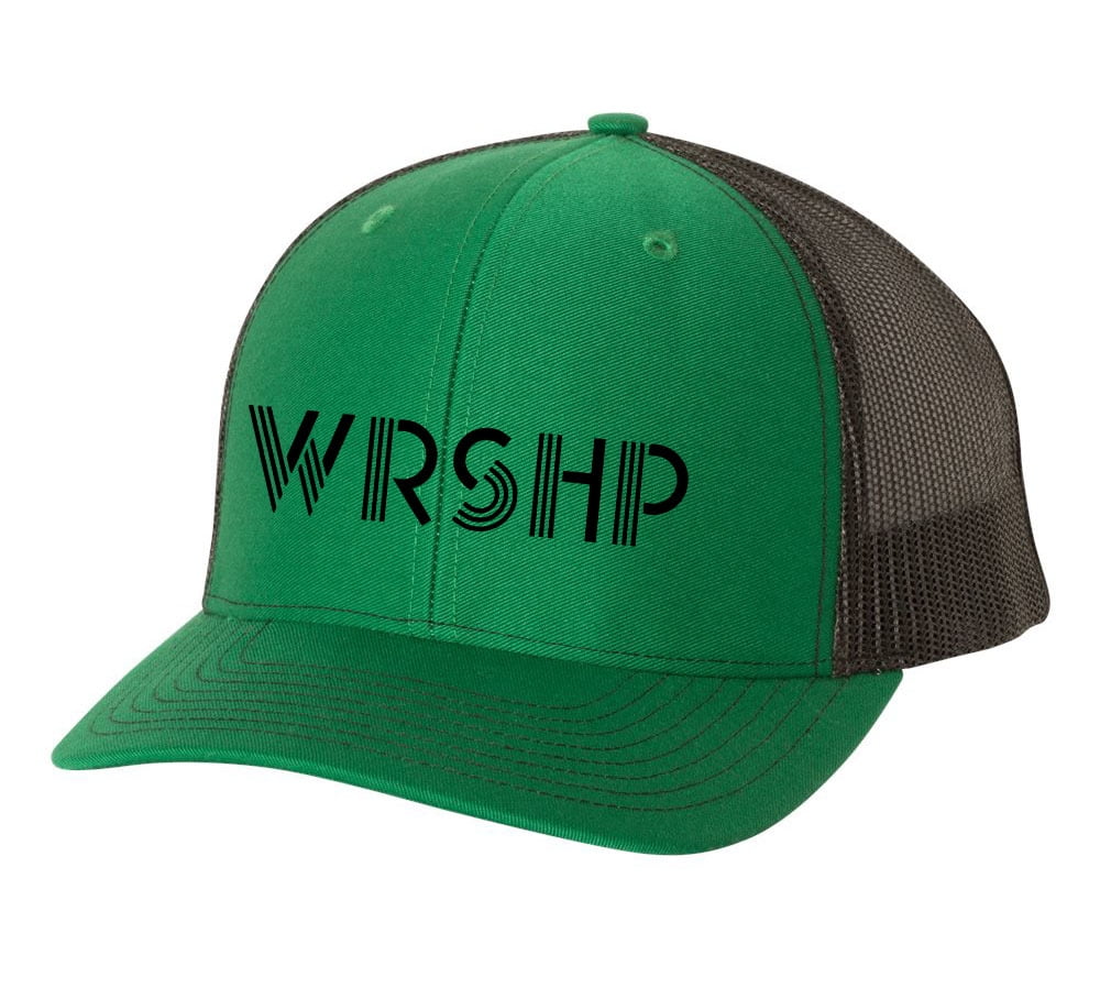 Christian WRSHP Worship Jesus Mens Embroidered Mesh Back Trucker