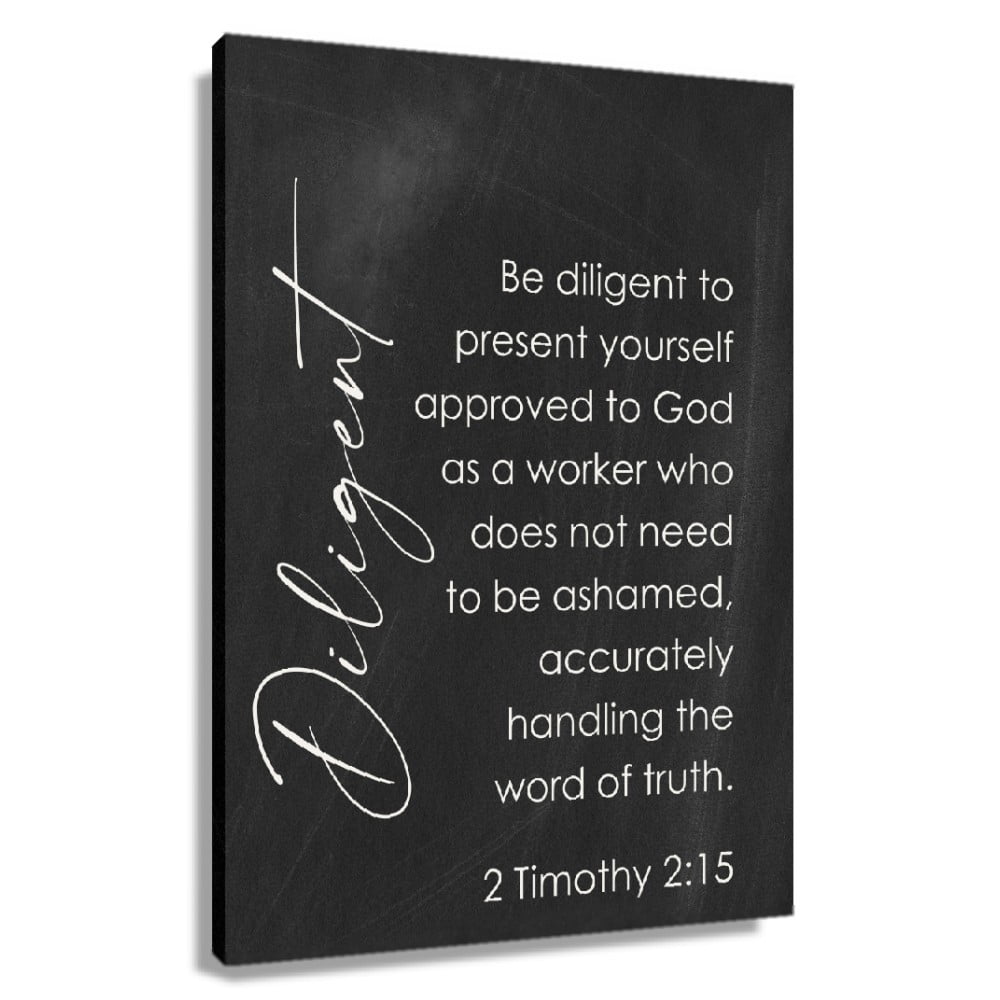 Christian Wall Art 2 Timothy 2 15 Wall Art Bible Verse Poster Black And ...