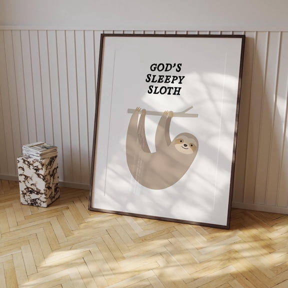 Christian Wall Art Animal Art Hippo Art Print Room Art Nursery Art Biblical Wall Decor, Unframed Paper Poster 8x10in