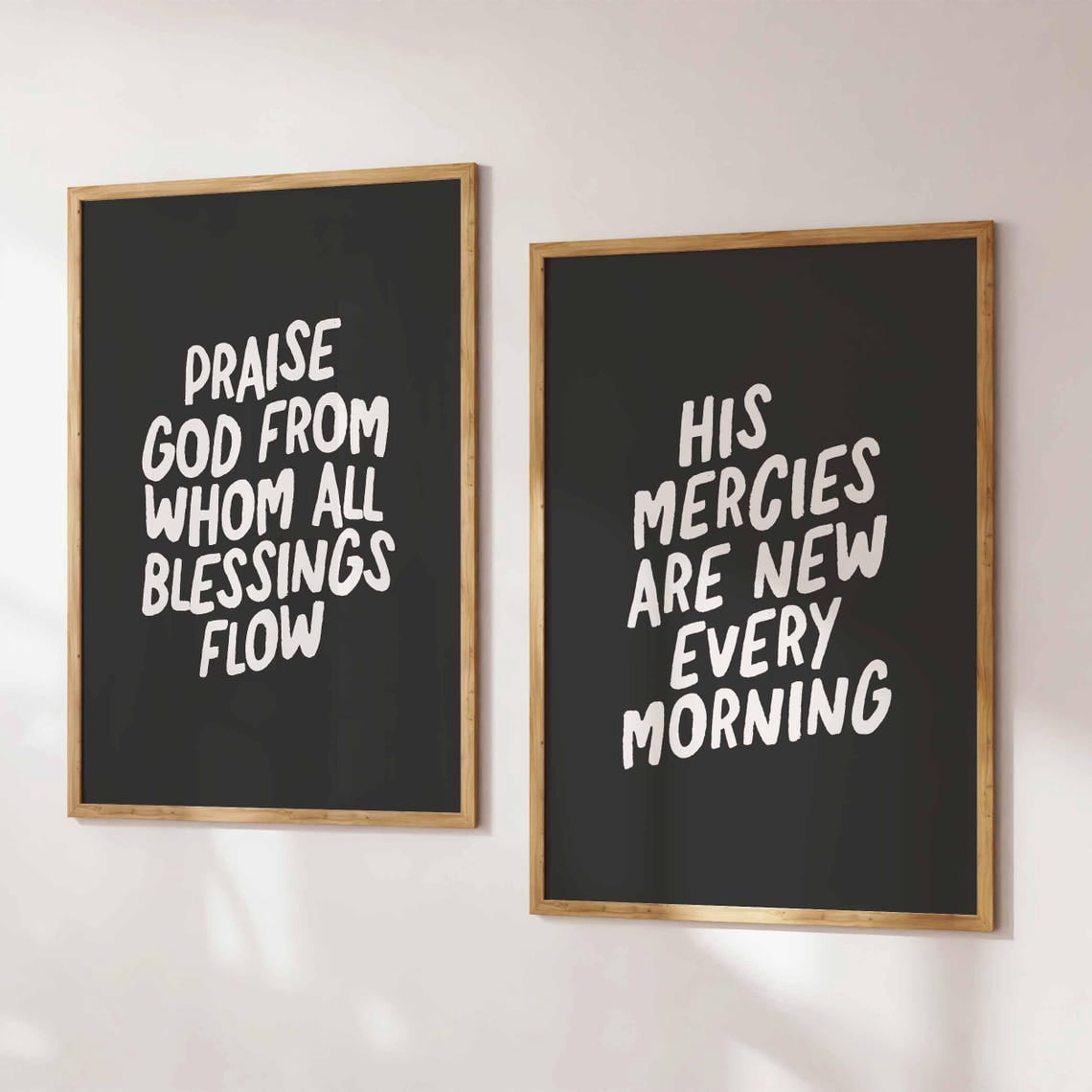 Christian Wall Art Black and White Scripture Prints Inspirational Home ...