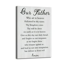Christian Wall Art Decor Bible Our Father Prayer Poster Great Wall Art for Home Decor, Made in USA,fathers Day Posters for Room, Office Or Living Room