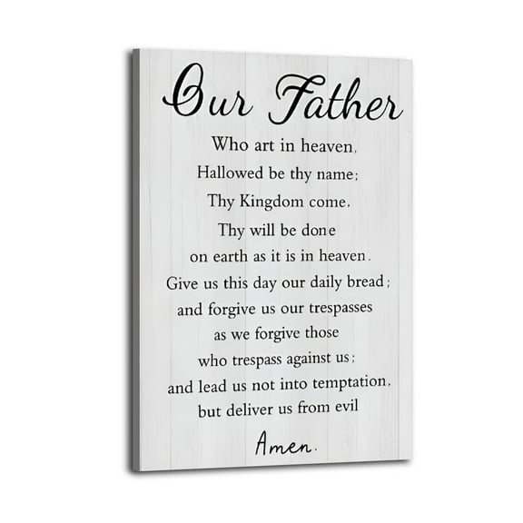 Christian Wall Art Decor Bible Our Father Prayer Poster Great Wall Art for Home Decor, Made in USA,fathers Day Posters for Room, Office Or Living Room