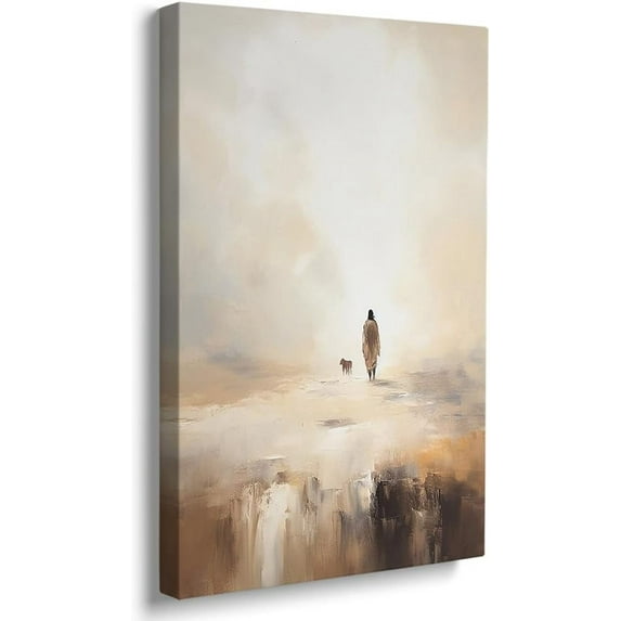 Christian Wall Art Decor Jesus Leaves The 99,Parable of The Lost Sheep Painting Jesus Wall Decor,Bible Scripture Wall Art Jesus Pictures for Wall Sunday School Decorations for Classroom 12"x16"