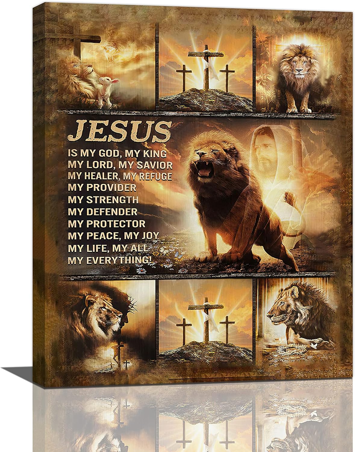 Christian Wall Art Hand Of God Quotes Wall Decor Cross Canvas Religious