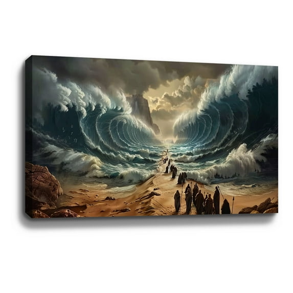 Christian Wall Art Jesus God Canvas Art Moses Leads Out Of Egypt Painting For Livingroom Decor Office Bedroom Decoration