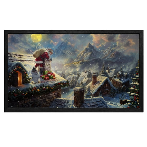 Christian Wall Art Jesus God Canvas Art Santa Delivers Presents Painting For Livingroom Decor Office Bedroom Decoration