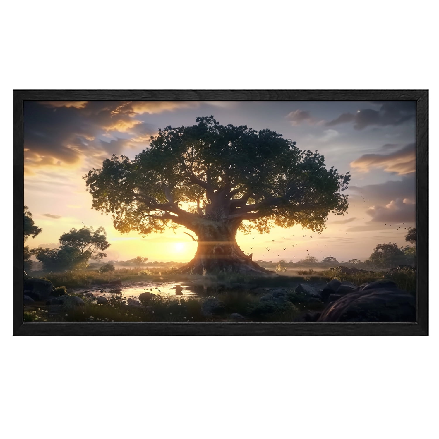 Christian Wall Art Jesus God Canvas Art Tree Of Life Painting For ...