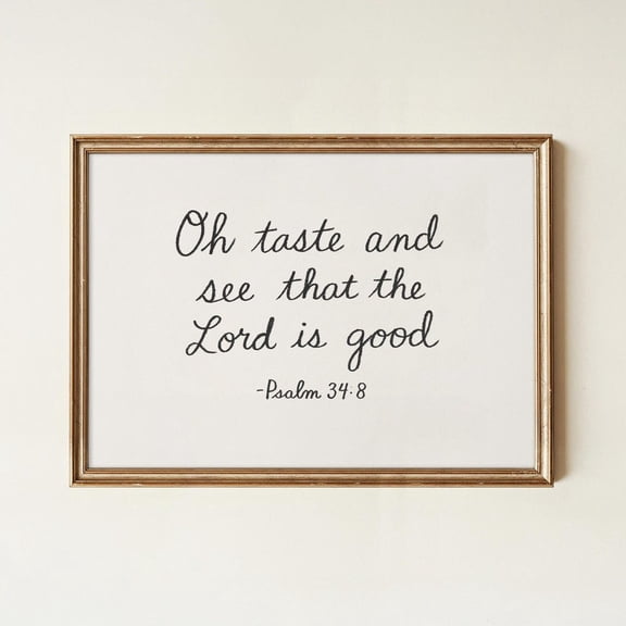 Christian Wall Art Print Psalm 348 Verse Black Script Inspirational Bible Print Simple Elegant Decor 188