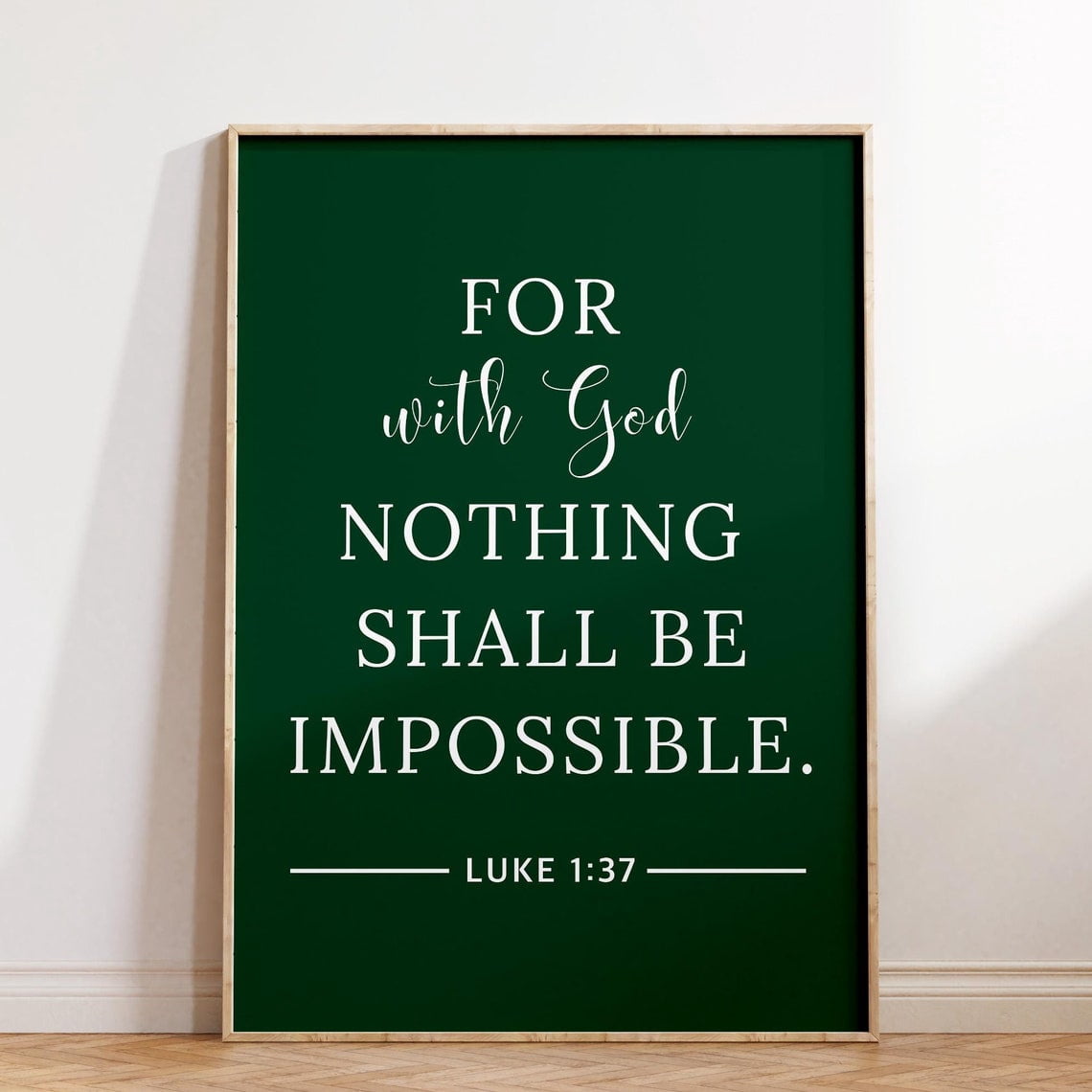 Christian Wall Art Print, Religious Poster, Luke Scripture Print, Faith ...