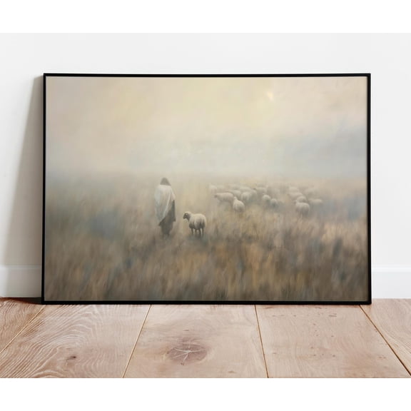 Christian Wall Art The Lost Sheep Jesus Bible Verse Religious Decor