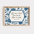 Christian Wall Art - Trendy Floral Scripture Artwork Blue Bible Verse ...