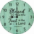 thumbnail image 1 of Christian Wall Clock Blessed are Those Who Trust in The Lord Clock Bible Verse Wall Religious Quote Art Wooden Christian Inspirational Saying Silent Non Ticking Battery Operated 10 Inches, 1 of 5
