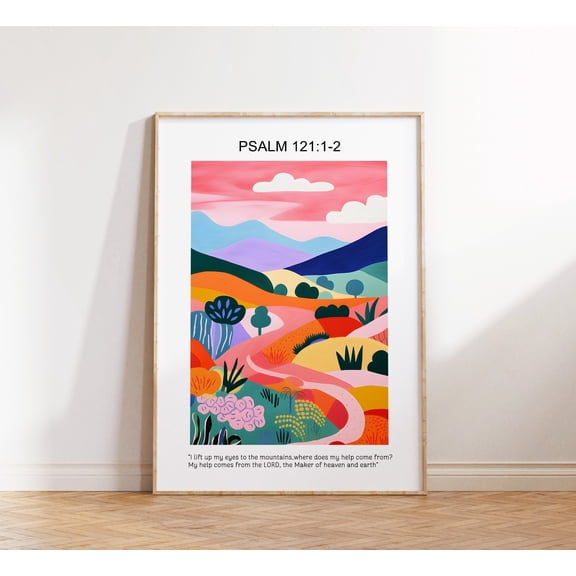 Christian Wall Poster Religious Poster Faith Poster Bible Verse Poster Psalm Scripture Poster Baptism Gift Gift For Christian, Poster Only