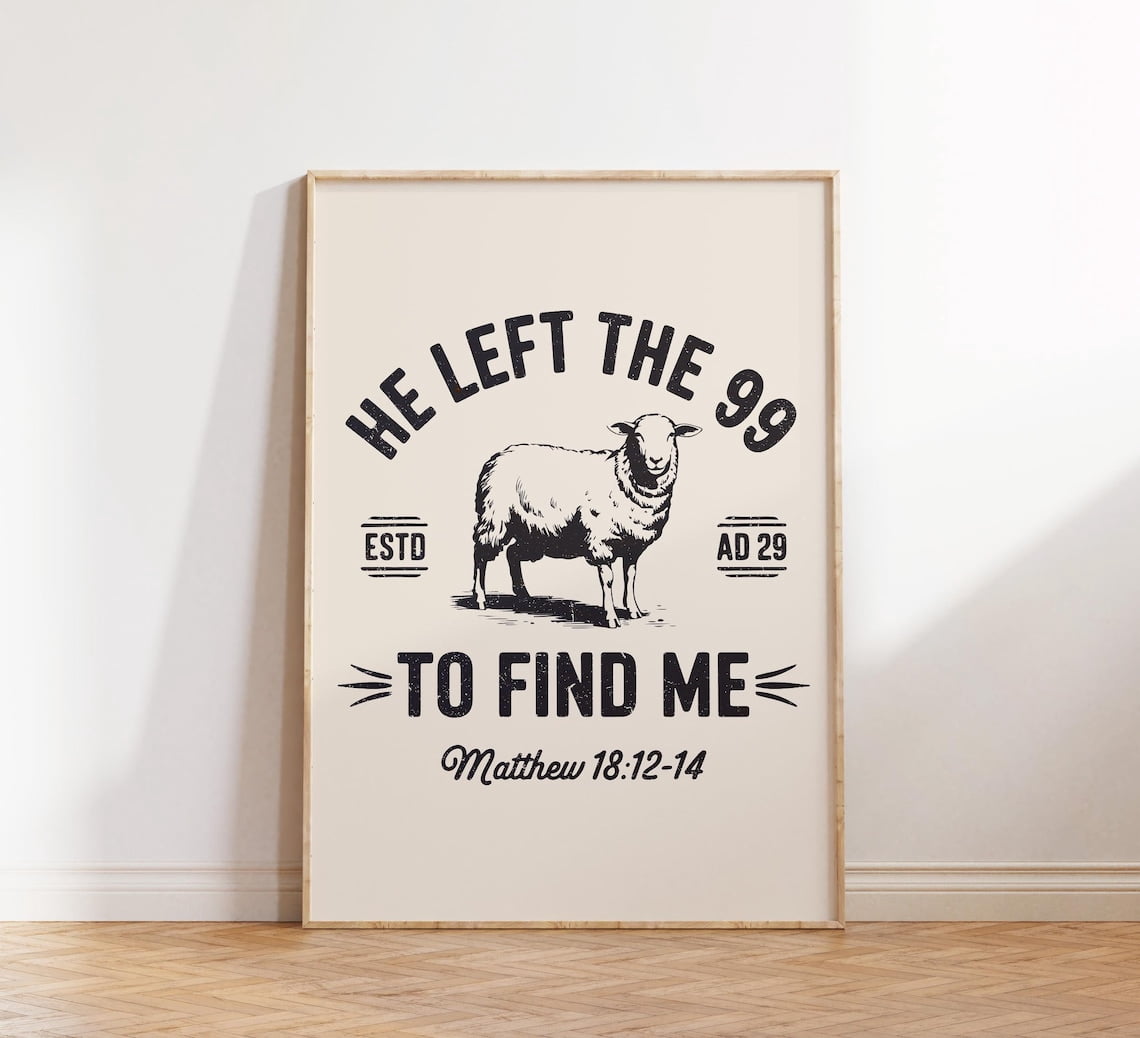 Christian Wall Print Matthew Bible Verse Faith Scripture Art, Unframed ...