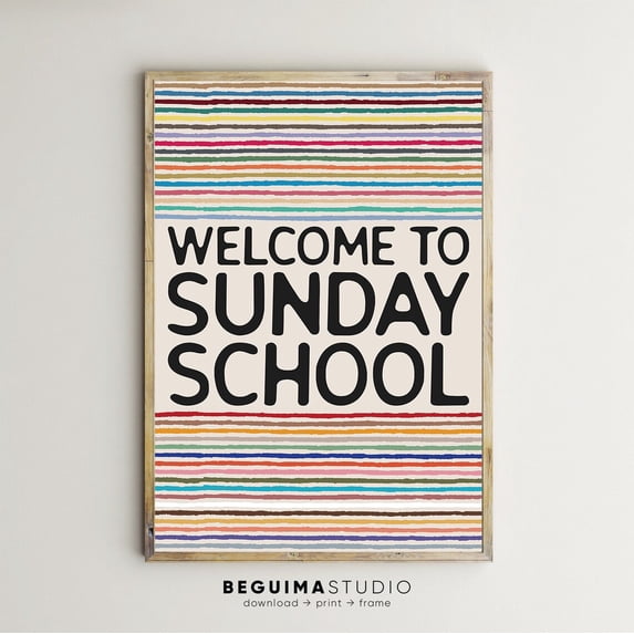 Christian Welcome To Sunday School Church Children's Ministry Area ...