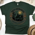 thumbnail image 1 of Christian Western T-Shirt – Real Cowboys Love Jesus Graphic Tee, Faith and Country Style, Forest Green, Size S, 1 of 6