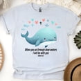 thumbnail image 1 of Christian Whale Graphic T-Shirt When You Go Through Deep Waters, Ash, Size M, 1 of 6