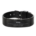 thumbnail image 1 of Christian Wife Gifts, Let all that you do be done in love, Bible Verse Scripture Black Shark Mesh Bracelet, Baptism Confirmation Gifts for Wife, 1 of 1