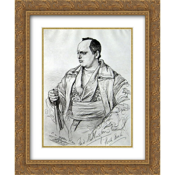 Christian Wilhelm Allers 2x Matted 20x24 Gold Ornate Framed Art Print 'Actor Fred Billington'
