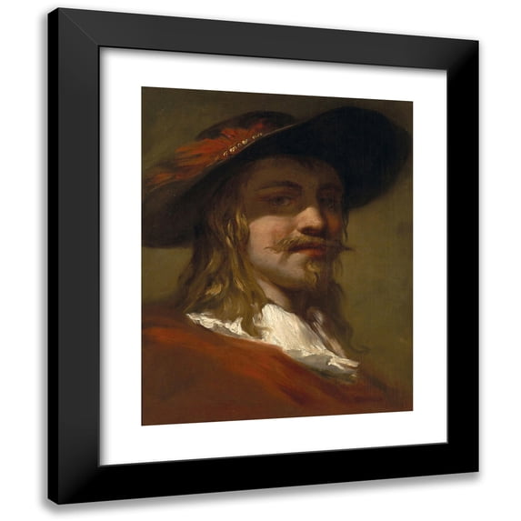 Christian Wilhelm Ernst Dietrich 15x18 Black Modern Framed Museum Art Print Titled - Portrait of a Man