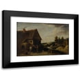 thumbnail image 1 of Christian Wilhelm Ernst Dietrich 24x17 Black Modern Framed Museum Art Print Titled - Scene from Rural Life, 1 of 5