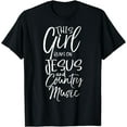 thumbnail image 1 of Christian Women's This Girl Runs on Jesus and Country Music T-Shirt, 1 of 4