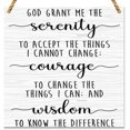 thumbnail image 1 of Christian Wood Sign Funny Religious Plank Sign god grant me the serenity Wooden Hanging Sign Wood Sign Wooden Wall Decor 8 * 8 inch, 1 of 5
