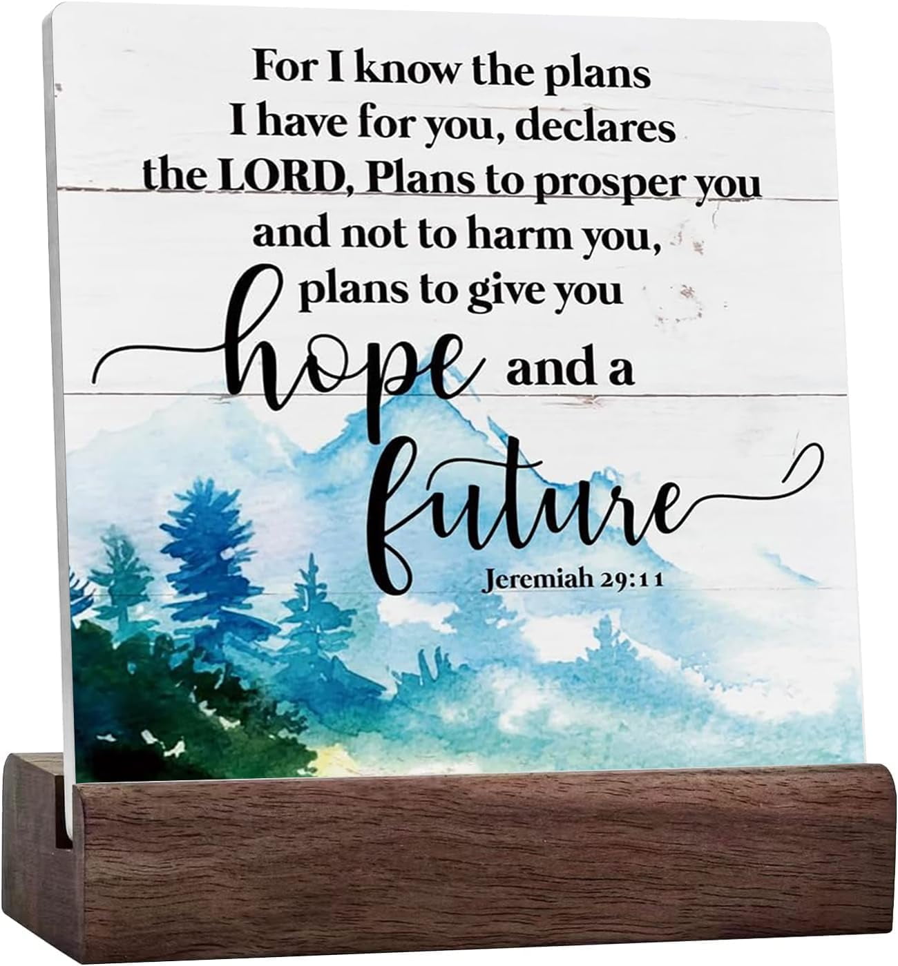 Christian Wood Signs, Bible Verse Jeremiah 29:11 - For I Know the Plans ...