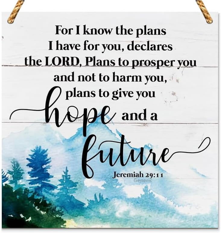 Christian Wood Signs Bible Verse Jeremiah 29 11 - For I Know the Plans ...