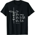 thumbnail image 1 of Christian Worship Women Men Kids Jesus The Way Truth Life T-Shirt, 1 of 4