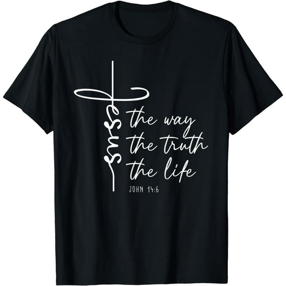 Christian Worship Women Men Kids Jesus The Way Truth Life T-Shirt