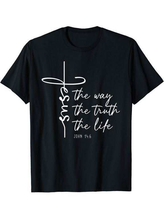Christian Worship Women Men Kids Jesus The Way Truth Life T-Shirt