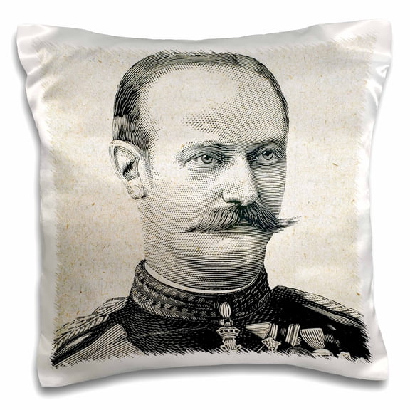 3dRose, Christian X, King of Denmark and Iceland, Engraving - HI13 PRI0316 - Prisma, 16x16 inch Pillow Case