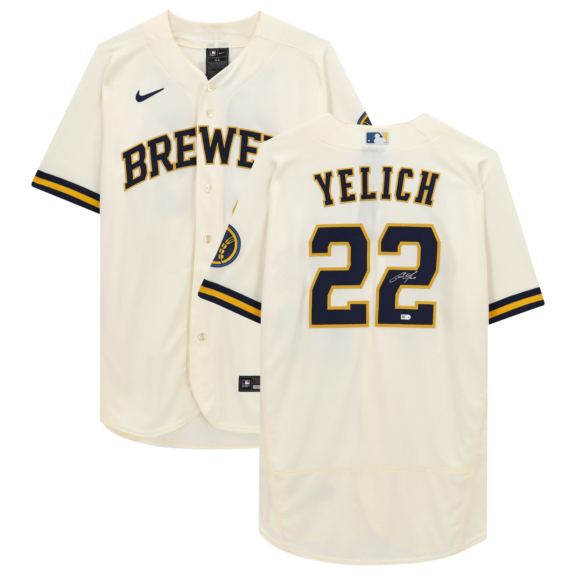  Nike Christian Yelich Milwaukee Brewers MLB Boys Youth 8-20  Cream Ivory Alternate Player Jersey (Youth Small 8) : Sports & Outdoors